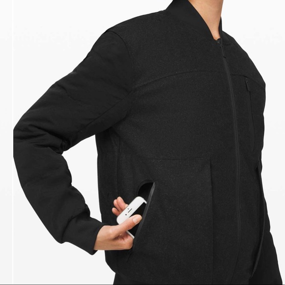 LULULEMON wool reversible bomber🖤 NWOT - Picture 4 of 7